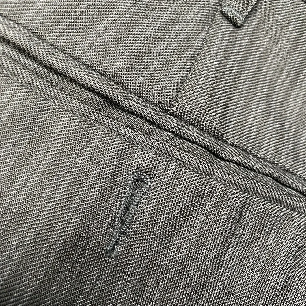 Y2K Banana Republic Dress Pants 32R (32x29 Cuffed) Button Fly Wool Black Stripe